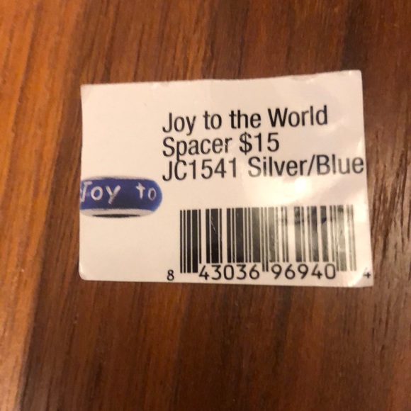 🎄🆕 Brighton Joy to the World spacer Thin blue Christmas bead Retired Gift ready - Picture 5 of 10